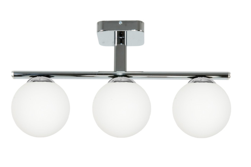 Lampa sufitowa listwa kule białe chrom nad stół EDYLIT 3xE14 PRIM 13-422 1048222