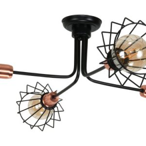Lampa sufitowa loft czarna koszyki EDYLIT 4xE27 RALF 14-631 1047908 Lampa sufitowa loft czarna koszyki EDYLIT 4xE27 RALF 14-631 1047908