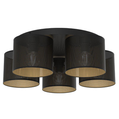 Lampa sufitowa Loft shade czarny mat-złota 5xE27x15W IP20 Luminex 1021142