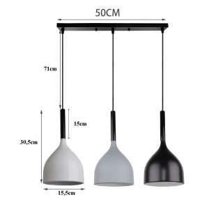 Lampa sufitowa loftowa metalow 659758
