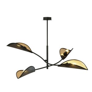 Lampa Sufitowa Lotus 4 Black/Gold 767946