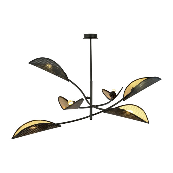Lampa Sufitowa Lotus 6 Black/Gold 767934