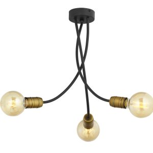 Lampa sufitowa LUCE PAT. czarno-złota 3xE27x15W IP20 Jupiter 942645 Lampa sufitowa LUCE PAT. czarno-złota 3xE27x15W IP20 Jupiter 942645