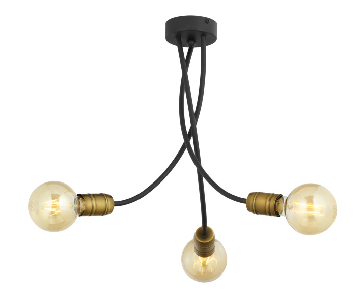 Lampa sufitowa LUCE PAT. czarno-złota 3xE27x15W IP20 Jupiter 942645