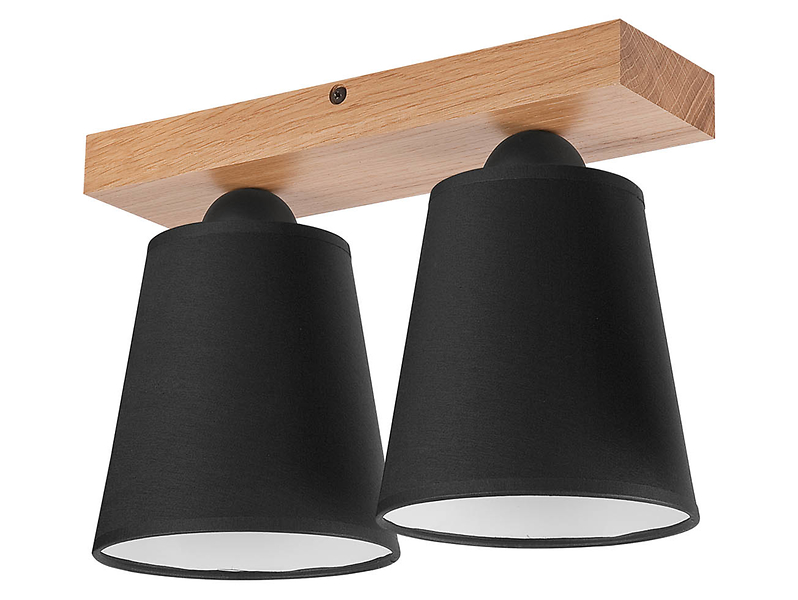 Lampa sufitowa Lula 2-punktowa tkaninowa brązowo-czarna 120002