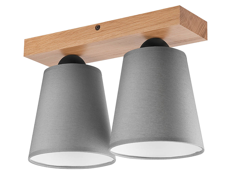 Lampa sufitowa Lula 2-punktowa tkaninowa brązowo-szara 120003