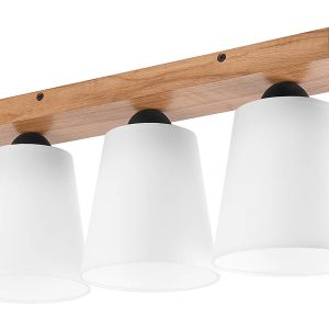 Lampa sufitowa Lula 3-punktowa biało-brązowa 121372 Lampa sufitowa Lula 3-punktowa biało-brązowa 121372