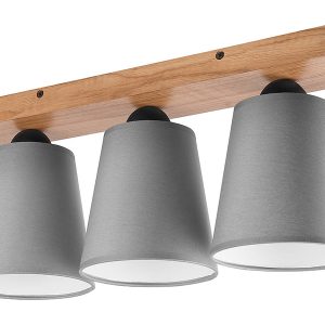 Lampa sufitowa Lula 3-punktowa szaro-brązowa 121374 Lampa sufitowa Lula 3-punktowa szaro-brązowa 121374