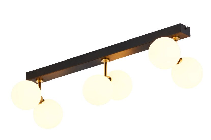 Lampa sufitowa LUNA czarno-złota-biała 6xG9x14W IP20 Jupiter 942651
