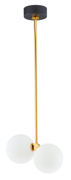 Lampa sufitowa LUNA czarny-złoty metal szkło G9 37 cm 1068305