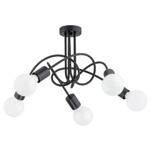 Lampa sufitowa LUPO czarna 5xE27x15W wym:32×47,5×47,5cm IP20 Alfa 1020204 Lampa sufitowa LUPO czarna 5xE27x15W wym:32×47,5×47,5cm IP20 Alfa 1020204