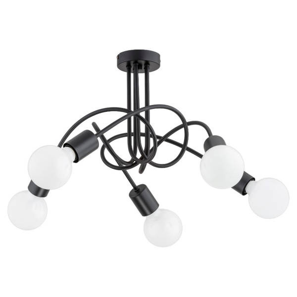 Lampa sufitowa LUPO czarna 5xE27x15W wym:32x47,5x47,5cm IP20 Alfa 1020204