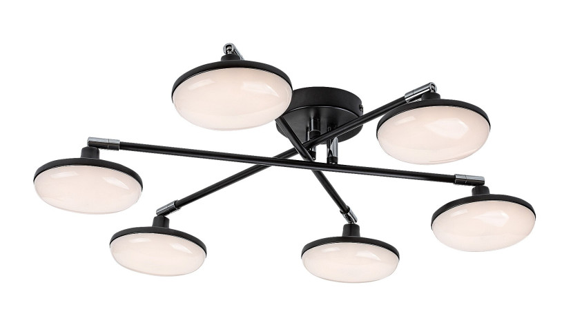 Lampa sufitowa MADI czarna matowa-biała LED 1x24W 3000K 2350lm Rabalux 860386