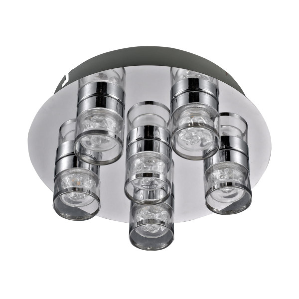 Lampa sufitowa MARC chromowana dymiona LED 4x5,5W Ciepła biel 400lm Italux 860252
