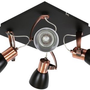 Lampa sufitowa Markus regulowana miedziano-czarna 4xGU10x50W IP20 Candellux 1023772 Lampa sufitowa Markus regulowana miedziano-czarna 4xGU10x50W IP20 Candellux 1023772
