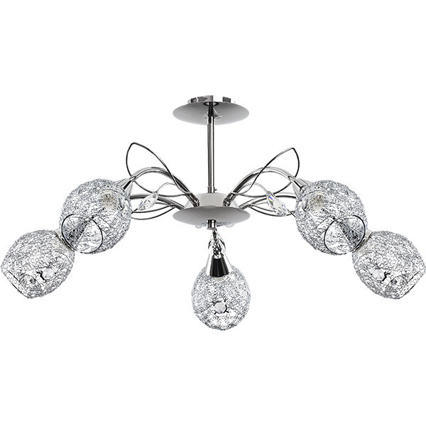 Lampa sufitowa MARLENA chromowana 5xE14x10W IP20 Alfa 942548