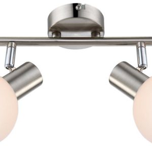 Lampa sufitowa MAURO listwa 2x4w e14 led rgb satyna nikiel z pilotem 800715 Lampa sufitowa MAURO listwa 2x4w e14 led rgb satyna nikiel z pilotem 800715