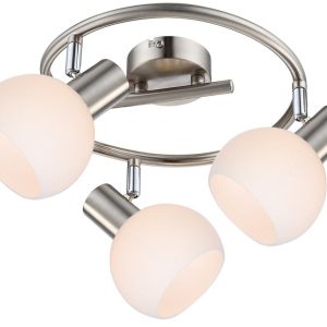 Lampa sufitowa MAURO spirala 3x4w e14 led rgb satyna nikiel z pilotem 233727 Lampa sufitowa MAURO spirala 3x4w e14 led rgb satyna nikiel z pilotem 233727