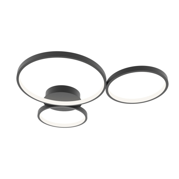 Lampa sufitowa MAVER czarna LED 3x40W Odcienie bieli 2100lm Italux 859328