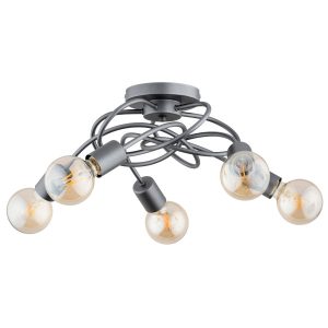 Lampa sufitowa MAXIS szara 5xE27x15W IP20 Alfa 942515