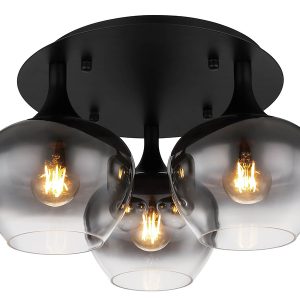 Lampa sufitowa Maxy 3-punktowa metalowa czarna 132936
