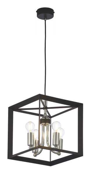 Lampa sufitowa MAY czarna-chromowana 4xE14x11W IP20 Jupiter 1004385