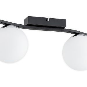 Lampa sufitowa Maya 2-punktowa stalowa biało-czarna 57433