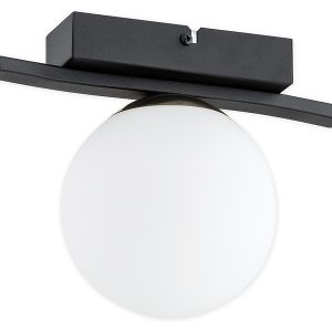 Lampa sufitowa Maya stalowa biało-czarna 57432