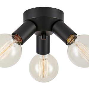 Lampa sufitowa Mazzo 3-punktowa metalowa czarna 57562