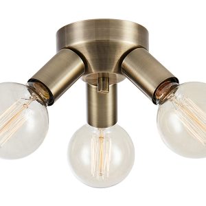 Lampa sufitowa Mazzo 3-punktowa metalowa złota 57563