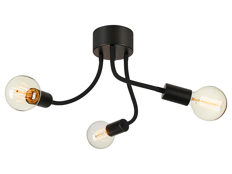 Lampa sufitowa Medusa 3-punktowa metalowa czarna 32030