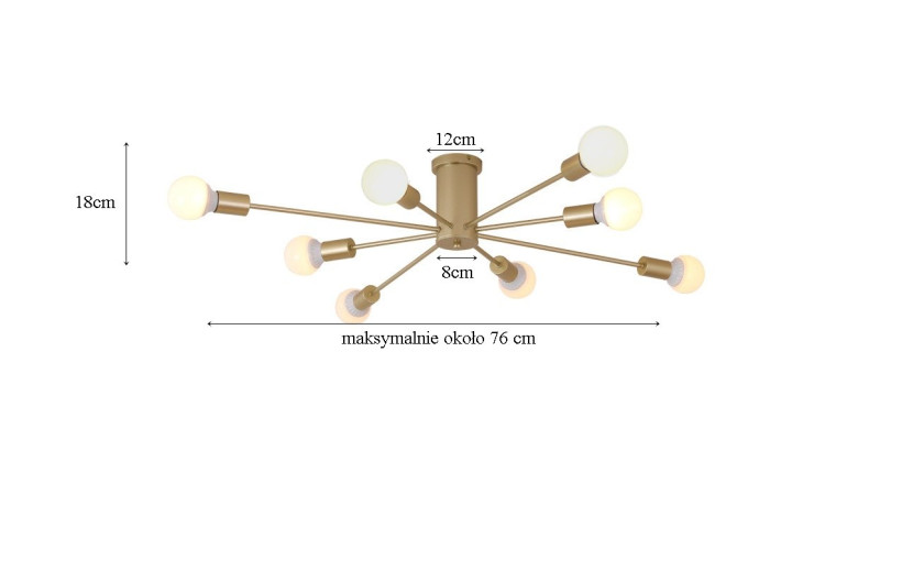 Lampa sufitowa metalowa loft c 659753