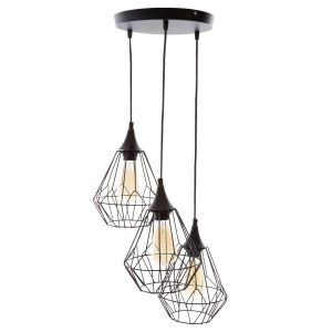 Lampa sufitowa, metalowa, LOFT, designerska, 3 sztuki w komplecie 438969 Lampa sufitowa, metalowa, LOFT, designerska, 3 sztuki w komplecie 438969