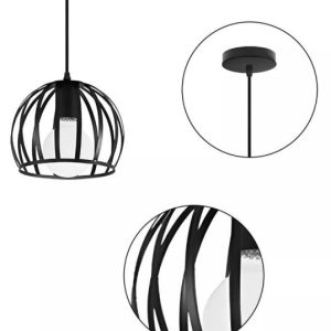 Lampa sufitowa metalowa loft k 659792