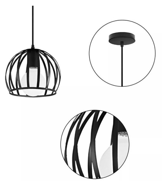 Lampa sufitowa metalowa loft k 659792