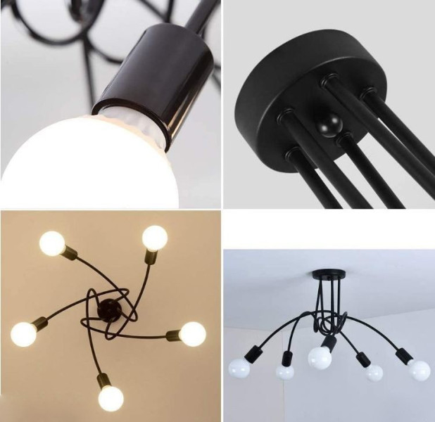 Lampa sufitowa metalowa loft s 659809