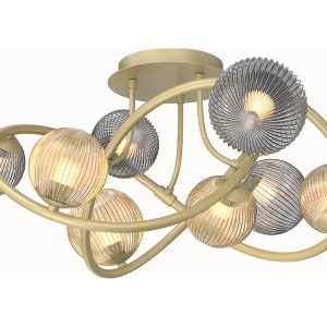Lampa sufitowa Metz 8-punktowa metalowa złota 111544 Lampa sufitowa Metz 8-punktowa metalowa złota 111544
