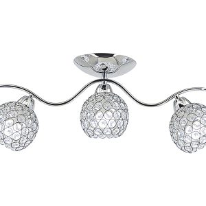 Lampa sufitowa Mewa 3-punktowa metalowa srebrna 36527 Lampa sufitowa Mewa 3-punktowa metalowa srebrna 36527
