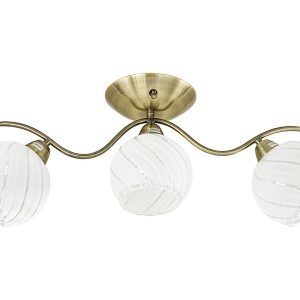 Lampa sufitowa Mewa 3-punktowa metalowa złota 1077870 Lampa sufitowa Mewa 3-punktowa metalowa złota 1077870