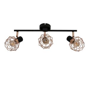 Lampa sufitowa miedziano-czarna ACROBAT 3xE14x40W Candellux 924399 Lampa sufitowa miedziano-czarna ACROBAT 3xE14x40W Candellux 924399