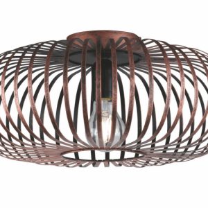Lampa sufitowa miedziano-czarna JOHANN 1xE27x60W wym: 17x40x40 cm Trio 860446 Lampa sufitowa miedziano-czarna JOHANN 1xE27x60W wym: 17x40x40 cm Trio 860446