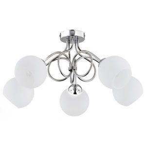 Lampa sufitowa MILA chromowana 5xE27x15W wym:26x53x53cm IP20 Alfa 1021201 Lampa sufitowa MILA chromowana 5xE27x15W wym:26x53x53cm IP20 Alfa 1021201