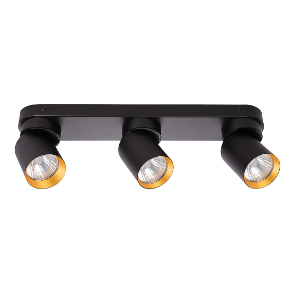 Lampa sufitowa Milagro Andy 3xgu10 45W Czarny Złoty 1032158