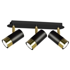 Lampa sufitowa Milagro Dani Gu10 45w Czarny Złoty 866228 Lampa sufitowa Milagro Dani Gu10 45w Czarny Złoty 866228