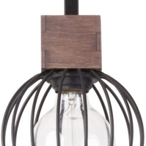 Lampa sufitowa Milan czarna-ciemne drewno 1xE27x15W IP20 Sigma Lighting 1021188 Lampa sufitowa Milan czarna-ciemne drewno 1xE27x15W IP20 Sigma Lighting 1021188