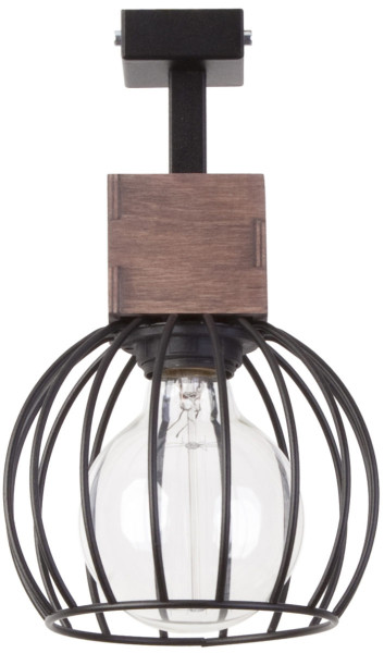 Lampa sufitowa Milan czarna-ciemne drewno 1xE27x15W IP20 Sigma Lighting 1021188
