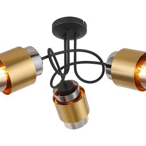 Lampa sufitowa Milley 3-punktowa metalowa złota 131016 Lampa sufitowa Milley 3-punktowa metalowa złota 131016