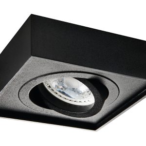Lampa sufitowa Mini Gord aluminiowa 9,8 cm czarna 75923