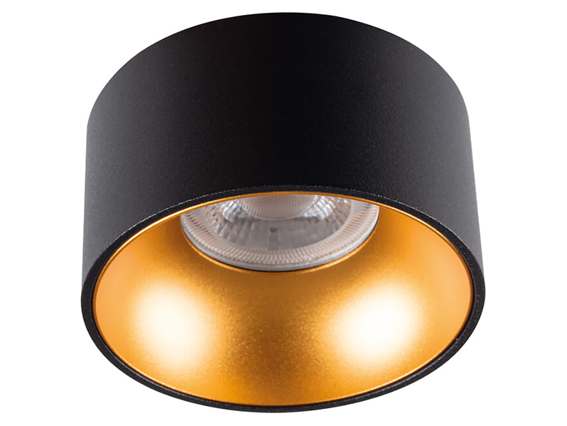 Lampa sufitowa Mini Riti aluminiowa czarno-złota 57970