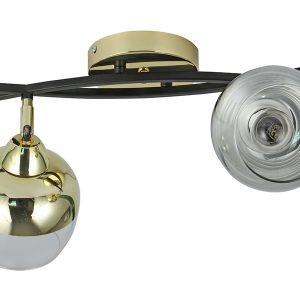 Lampa sufitowa Momo 2-punktowa metalowa czarno-złota 190811 Lampa sufitowa Momo 2-punktowa metalowa czarno-złota 190811